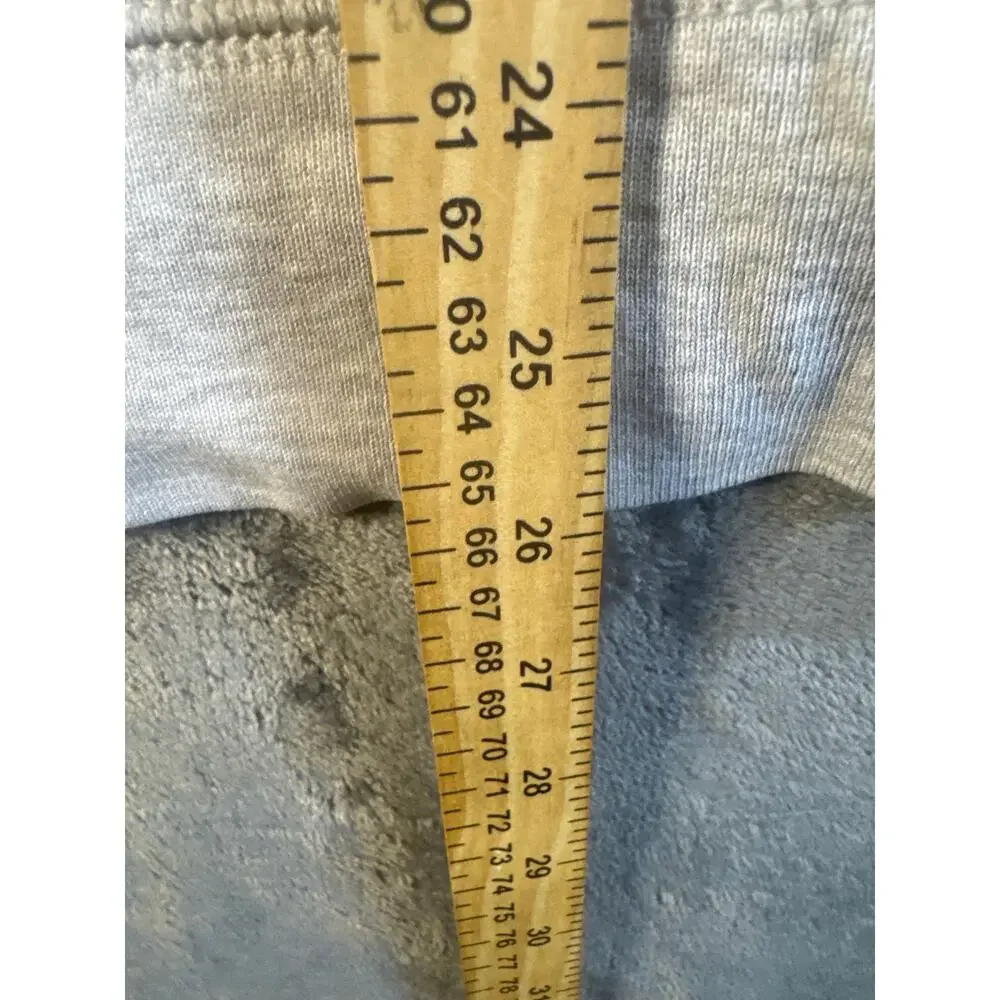 True Religion Mens Zip Up Hoodie Medium Heather Grey Embroidered Horseshoe Logo
